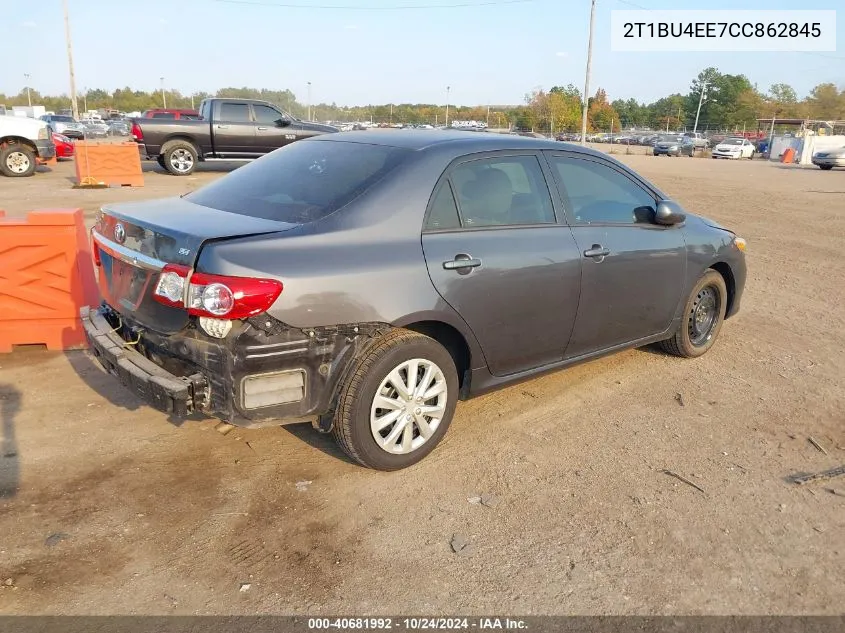 2012 Toyota Corolla Le VIN: 2T1BU4EE7CC862845 Lot: 40681992