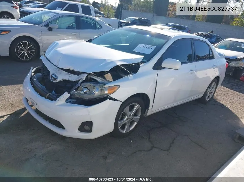 2012 Toyota Corolla Le VIN: 2T1BU4EE5CC827737 Lot: 40703423