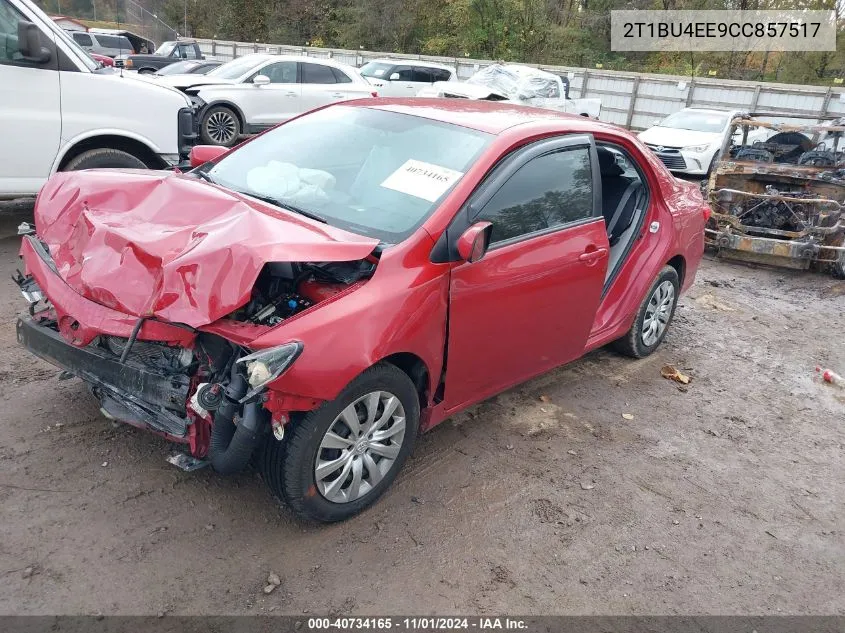 2012 Toyota Corolla Le VIN: 2T1BU4EE9CC857517 Lot: 40734165