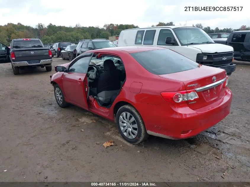 2012 Toyota Corolla Le VIN: 2T1BU4EE9CC857517 Lot: 40734165