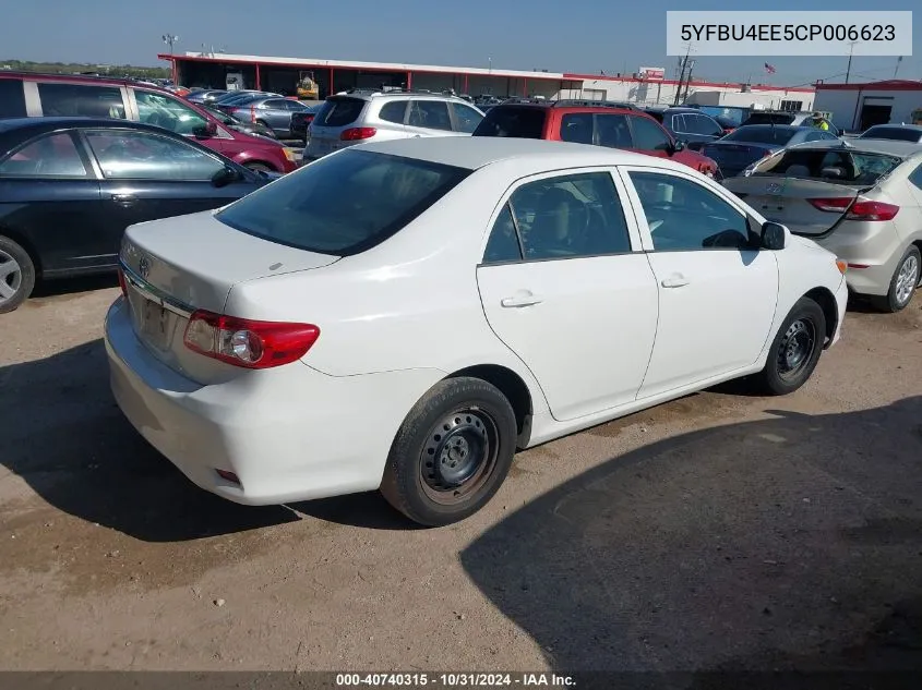 5YFBU4EE5CP006623 2012 Toyota Corolla L