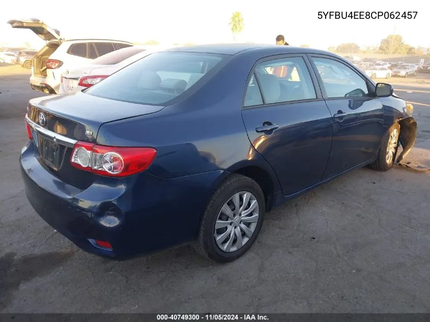 5YFBU4EE8CP062457 2012 Toyota Corolla Le