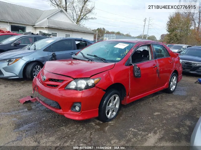 2T1BU4EEXCC776915 2012 Toyota Corolla S/Le