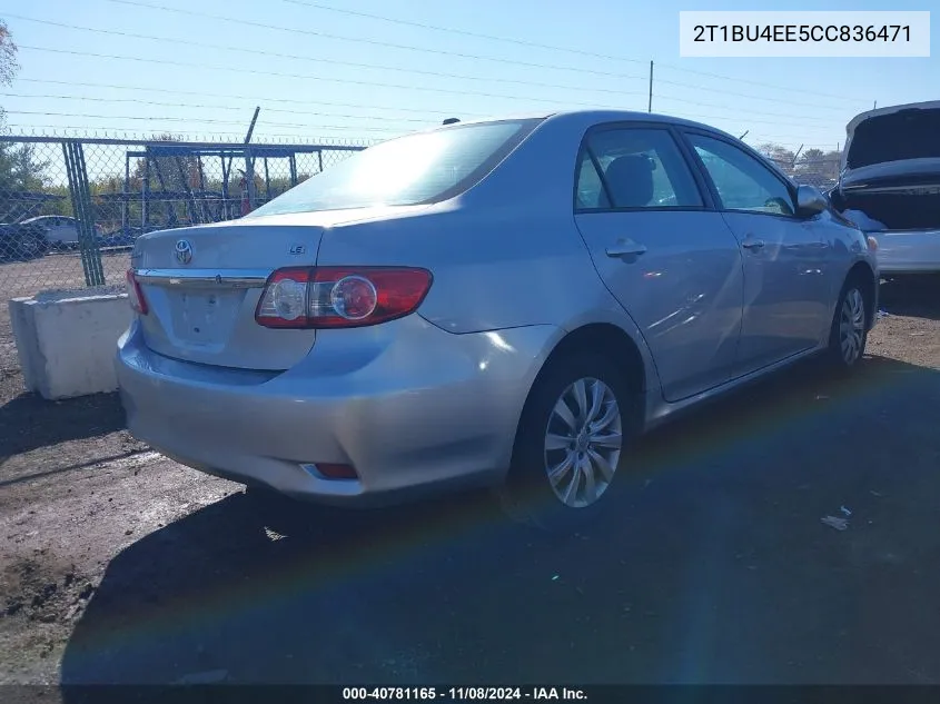 2T1BU4EE5CC836471 2012 Toyota Corolla Le