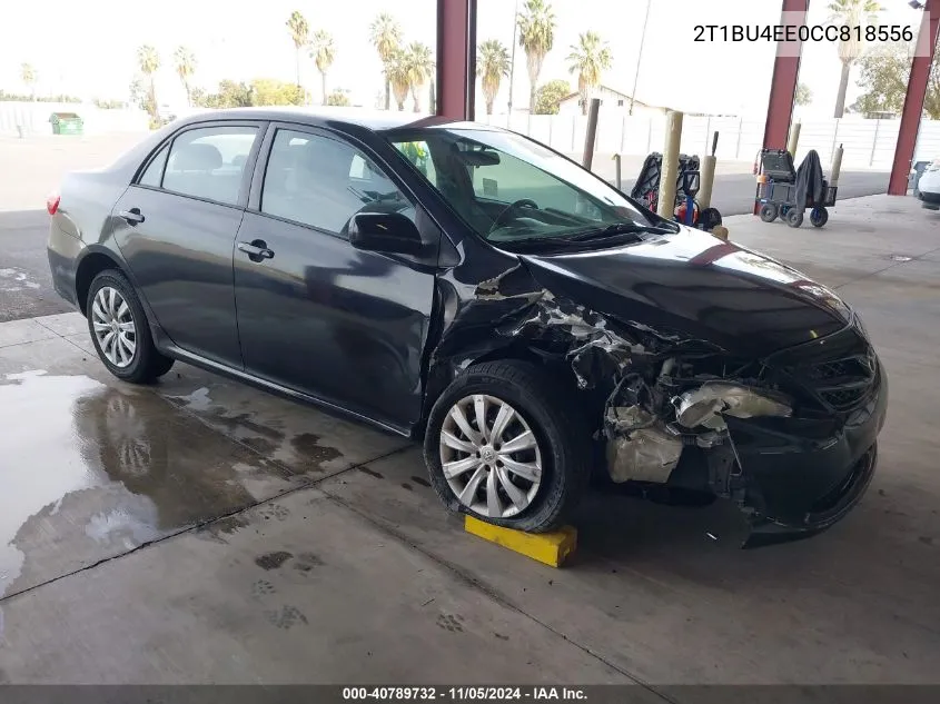 2012 Toyota Corolla Le VIN: 2T1BU4EE0CC818556 Lot: 40789732