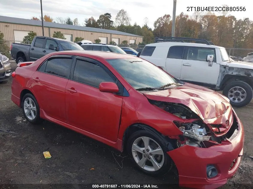 2012 Toyota Corolla S VIN: 2T1BU4EE2CC880556 Lot: 40791687