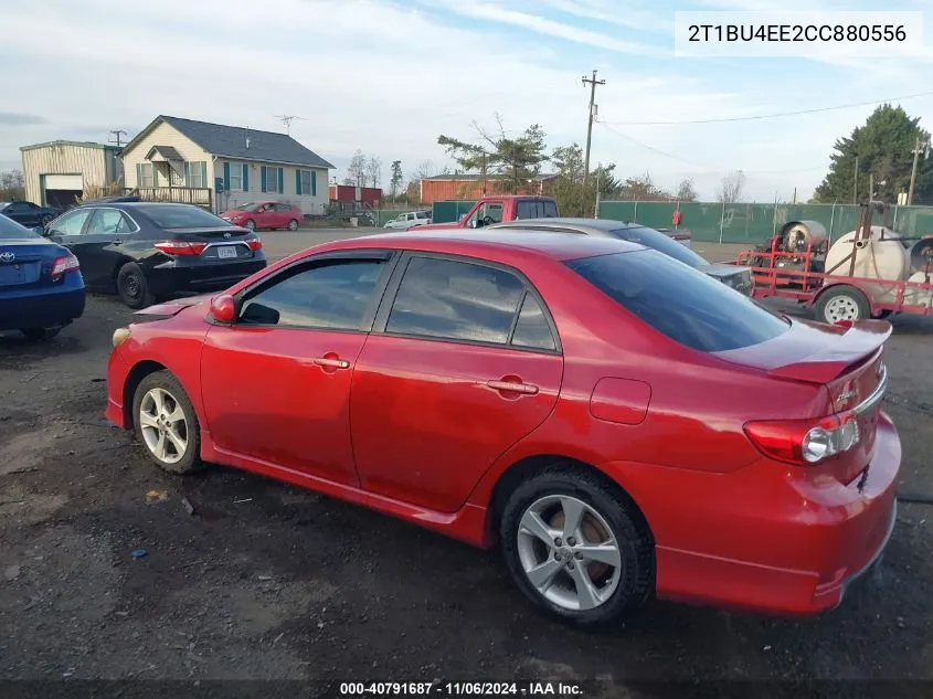 2012 Toyota Corolla S VIN: 2T1BU4EE2CC880556 Lot: 40791687