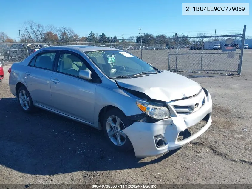 2012 Toyota Corolla Le VIN: 2T1BU4EE9CC779059 Lot: 40796363