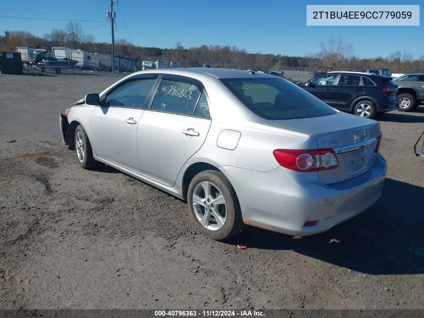 2012 Toyota Corolla Le VIN: 2T1BU4EE9CC779059 Lot: 40796363