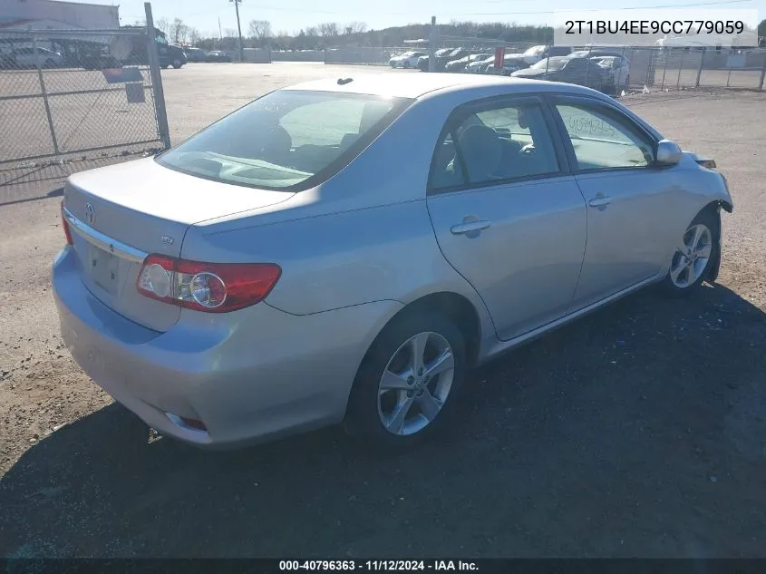 2012 Toyota Corolla Le VIN: 2T1BU4EE9CC779059 Lot: 40796363