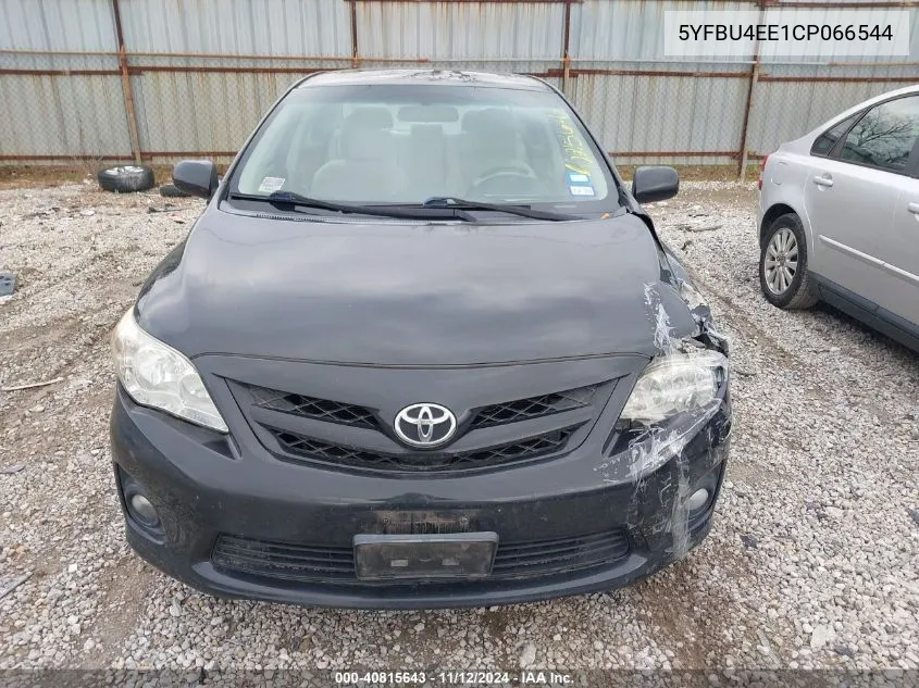 2012 Toyota Corolla Le VIN: 5YFBU4EE1CP066544 Lot: 40815643