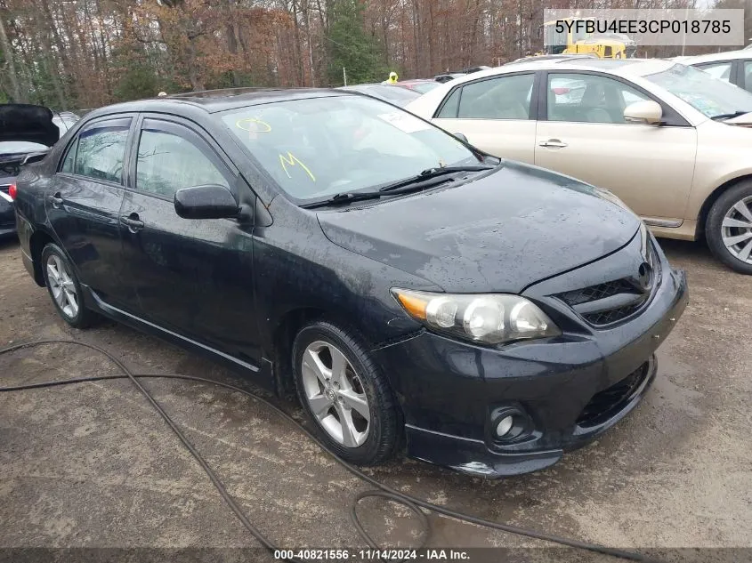 2012 Toyota Corolla S VIN: 5YFBU4EE3CP018785 Lot: 40821556