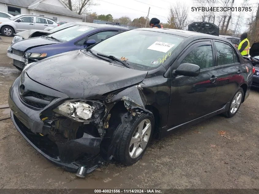 2012 Toyota Corolla S VIN: 5YFBU4EE3CP018785 Lot: 40821556