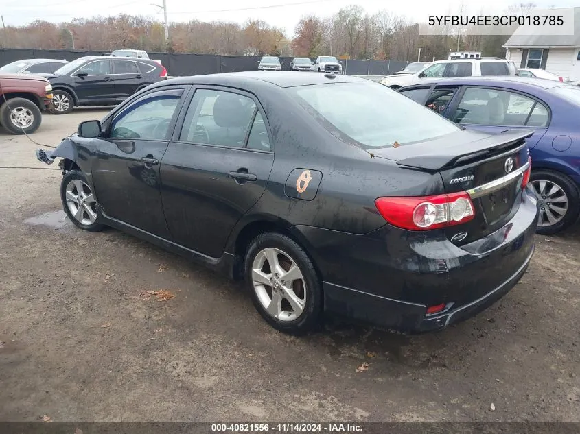 2012 Toyota Corolla S VIN: 5YFBU4EE3CP018785 Lot: 40821556