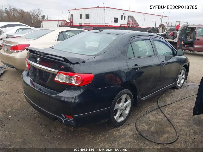 2012 Toyota Corolla S VIN: 5YFBU4EE3CP018785 Lot: 40821556