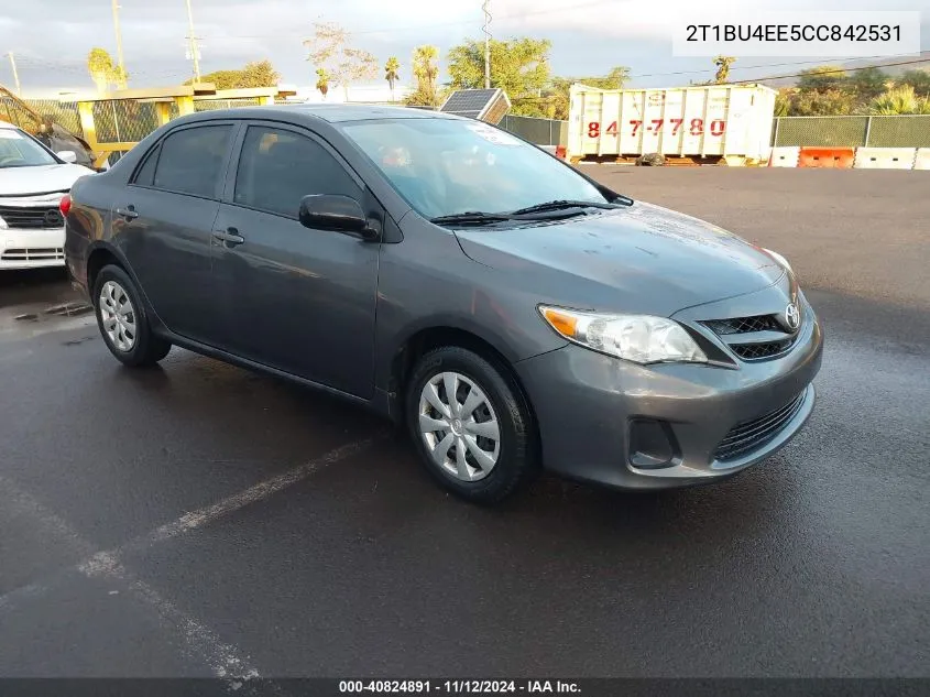 2012 Toyota Corolla L VIN: 2T1BU4EE5CC842531 Lot: 40824891