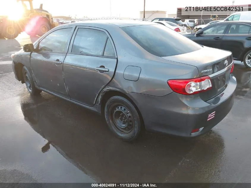 2012 Toyota Corolla L VIN: 2T1BU4EE5CC842531 Lot: 40824891