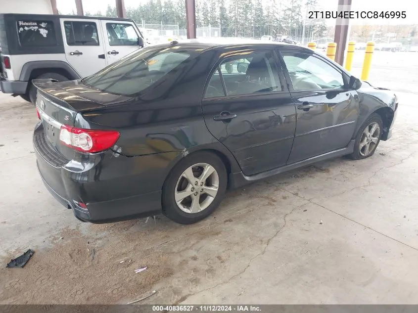 2012 Toyota Corolla S VIN: 2T1BU4EE1CC846995 Lot: 40836527