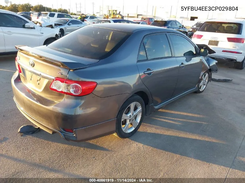 2012 Toyota Corolla S VIN: 5YFBU4EE3CP029804 Lot: 40861919