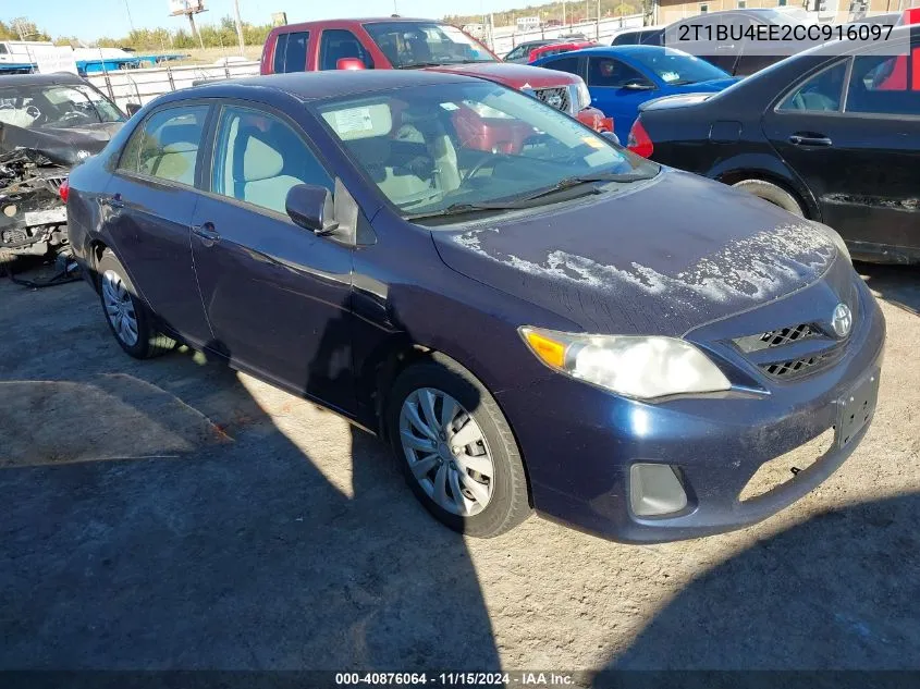 2012 Toyota Corolla Le VIN: 2T1BU4EE2CC916097 Lot: 40876064