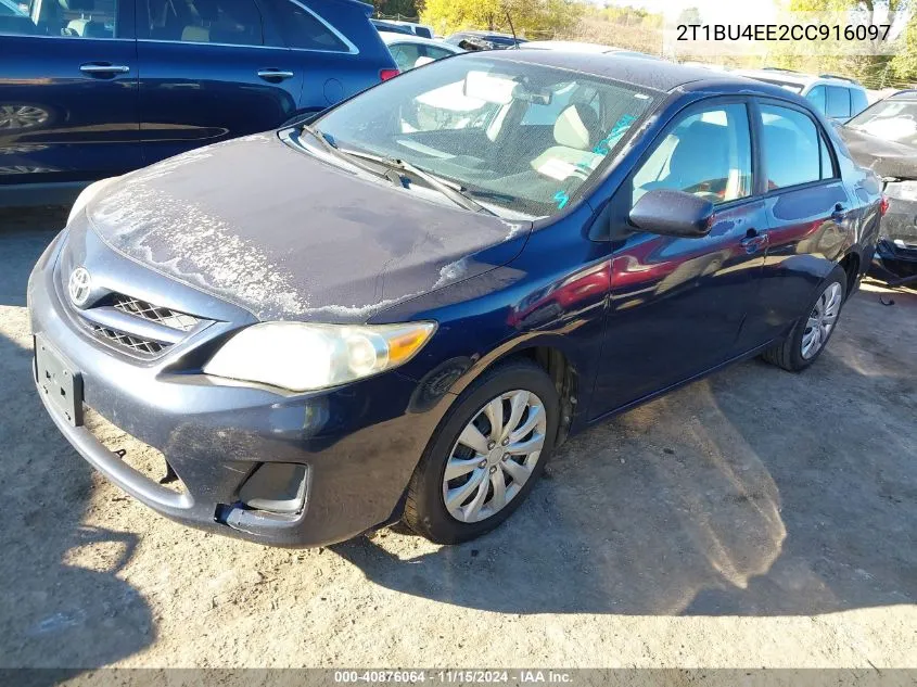 2012 Toyota Corolla Le VIN: 2T1BU4EE2CC916097 Lot: 40876064