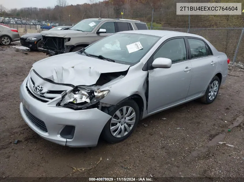 2012 Toyota Corolla Le VIN: 2T1BU4EEXCC764604 Lot: 40879929