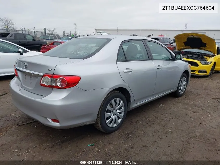 2012 Toyota Corolla Le VIN: 2T1BU4EEXCC764604 Lot: 40879929