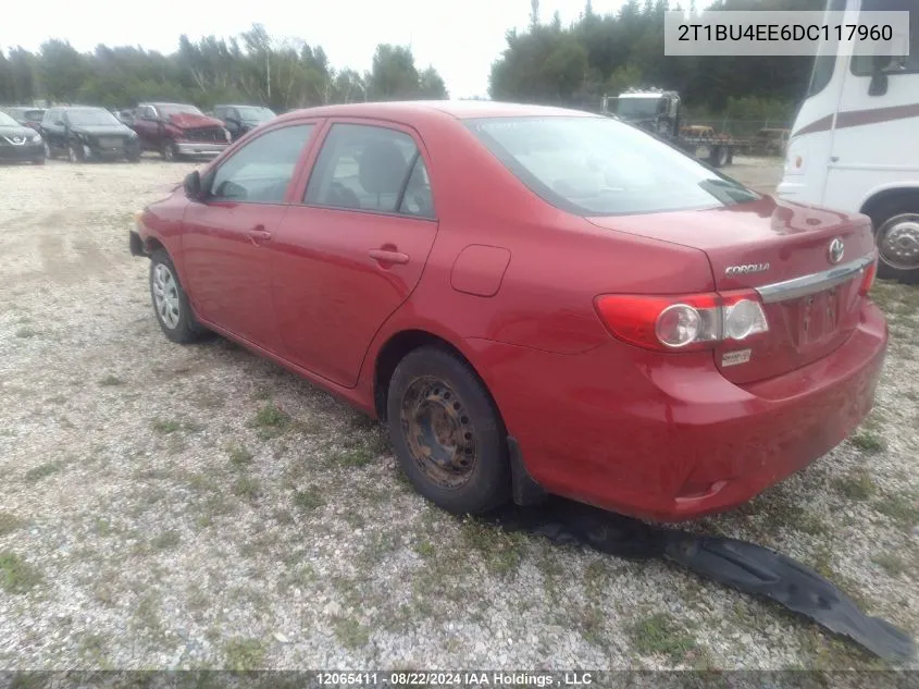 2013 Toyota Corolla S/Le VIN: 2T1BU4EE6DC117960 Lot: 12065411