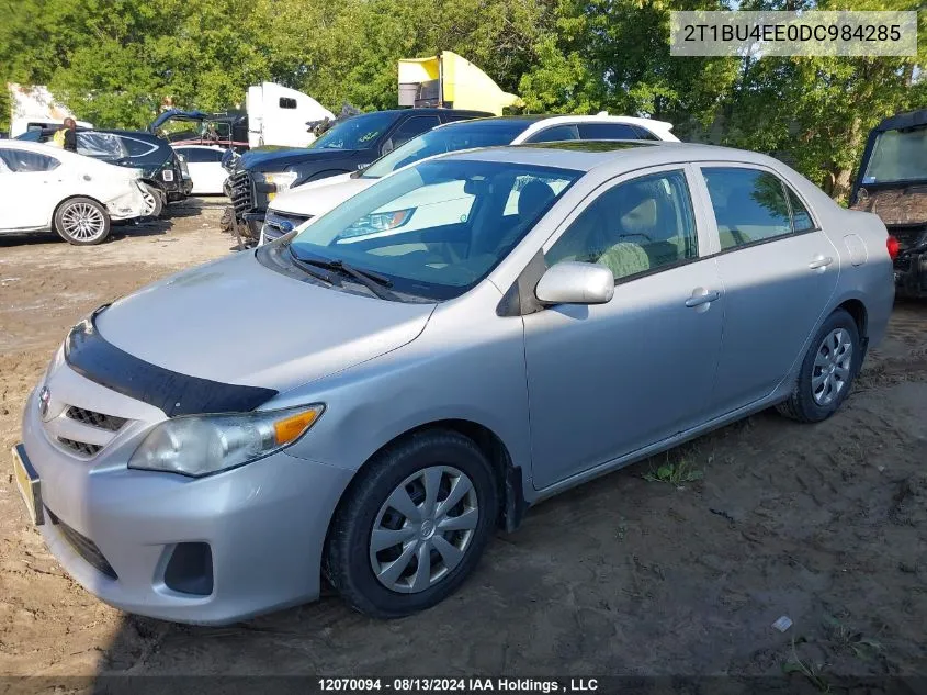 2013 Toyota Corolla Ce VIN: 2T1BU4EE0DC984285 Lot: 12070094