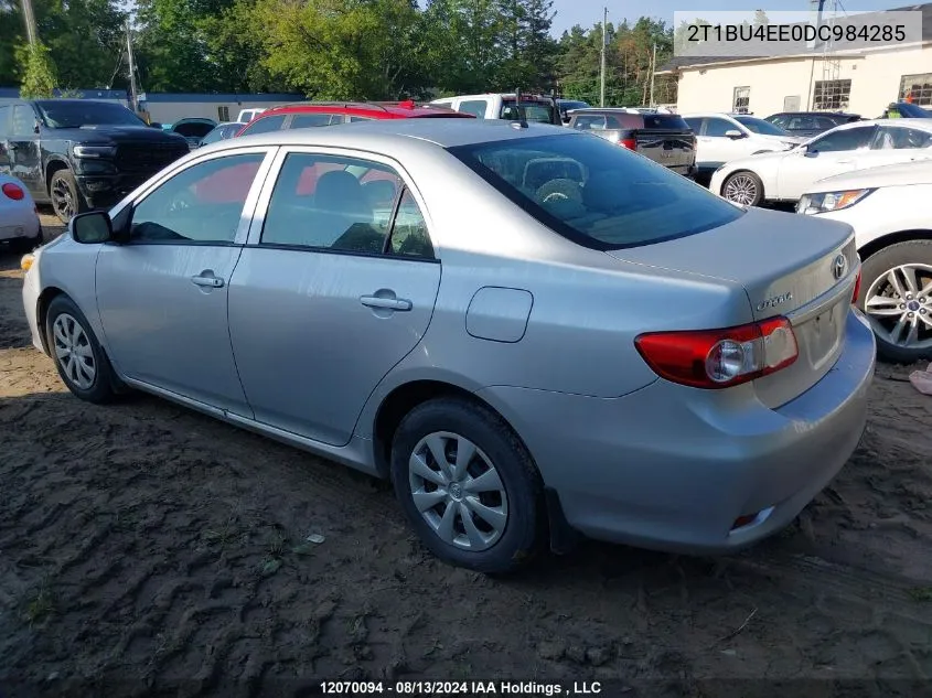 2013 Toyota Corolla Ce VIN: 2T1BU4EE0DC984285 Lot: 12070094