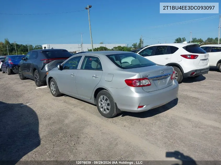 2T1BU4EE3DC093097 2013 Toyota Corolla S/Le