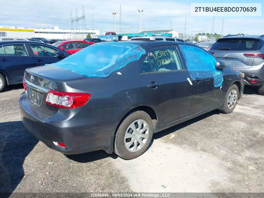 2013 Toyota Corolla VIN: 2T1BU4EE8DC070639 Lot: 12088940