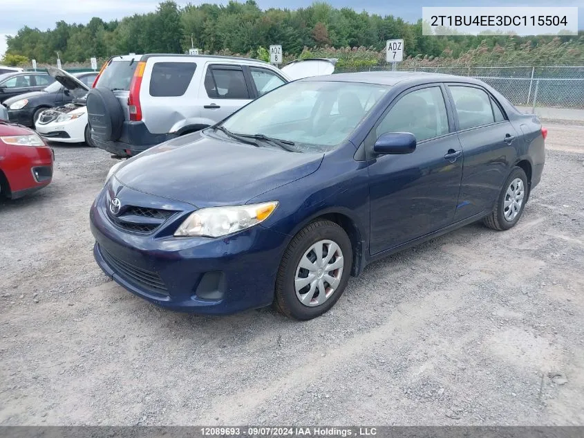 2013 Toyota Corolla Ce VIN: 2T1BU4EE3DC115504 Lot: 12089693