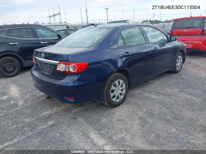 2013 Toyota Corolla Ce VIN: 2T1BU4EE3DC115504 Lot: 12089693