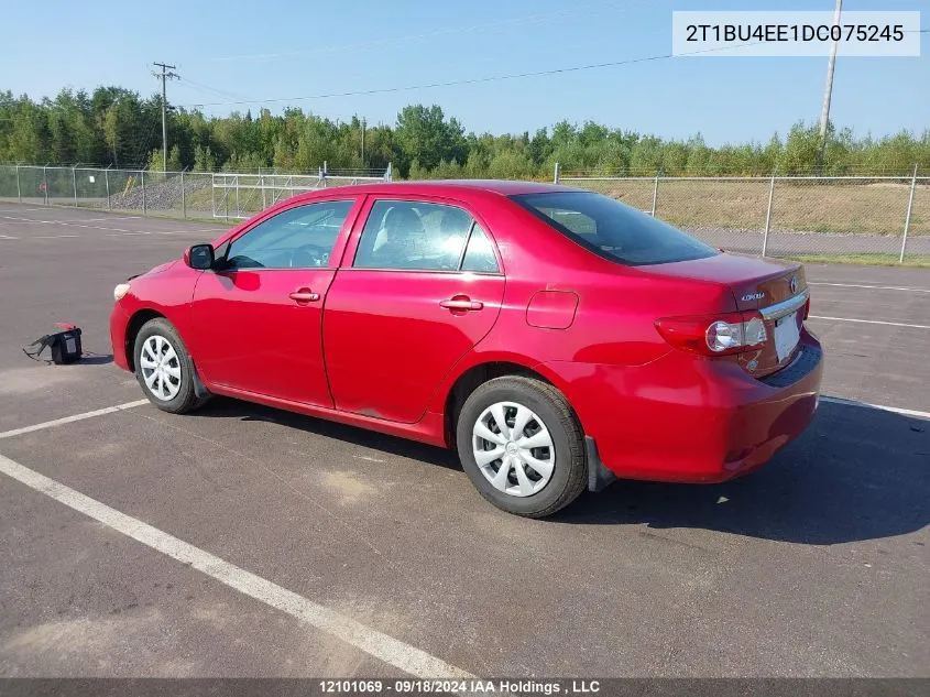 2013 Toyota Corolla S/Le VIN: 2T1BU4EE1DC075245 Lot: 12101069