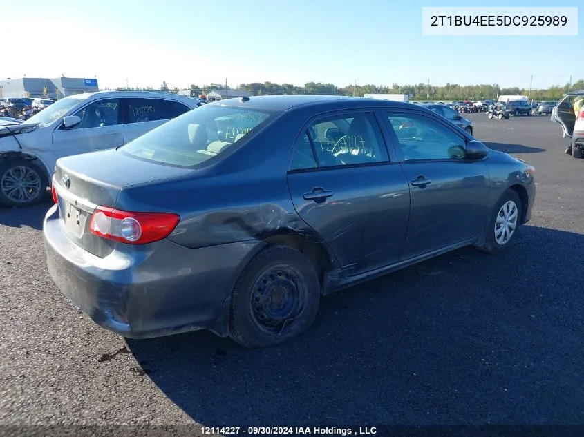 2013 Toyota Corolla S/Le VIN: 2T1BU4EE5DC925989 Lot: 12114227