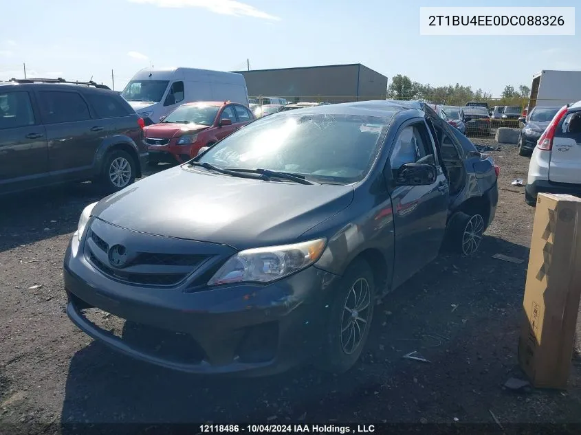 2013 Toyota Corolla VIN: 2T1BU4EE0DC088326 Lot: 12118486