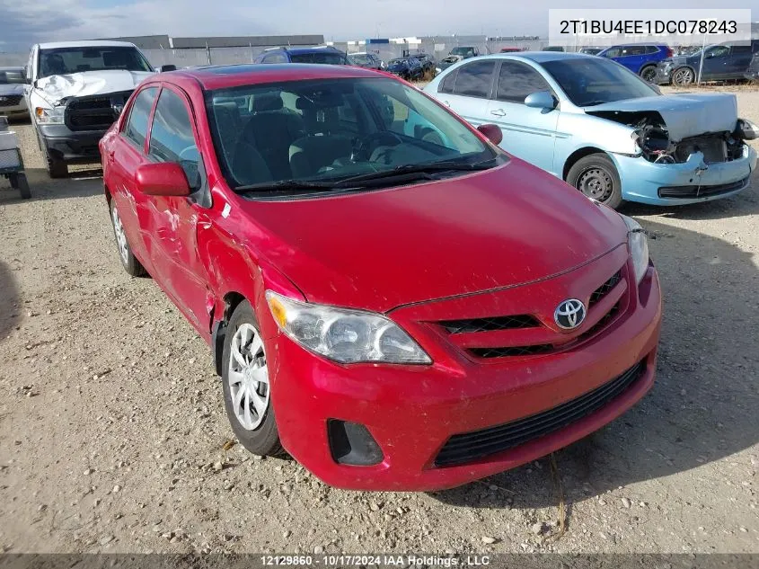 2013 Toyota Corolla Ce VIN: 2T1BU4EE1DC078243 Lot: 12129860