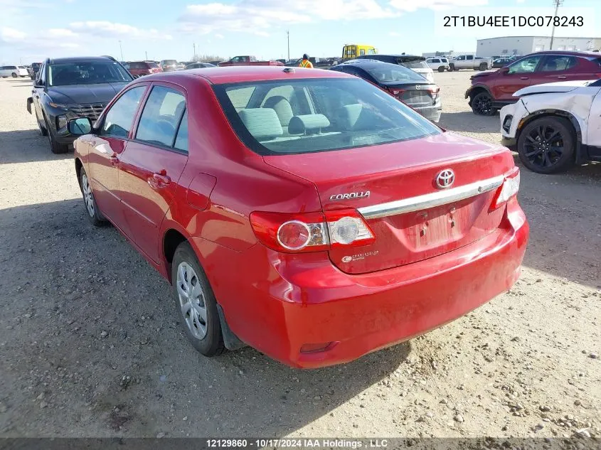 2013 Toyota Corolla Ce VIN: 2T1BU4EE1DC078243 Lot: 12129860