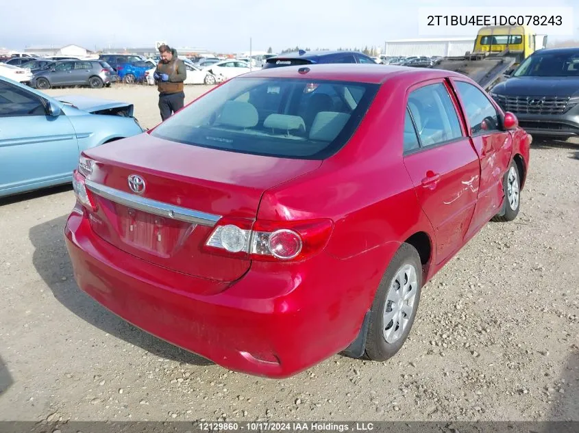 2013 Toyota Corolla Ce VIN: 2T1BU4EE1DC078243 Lot: 12129860