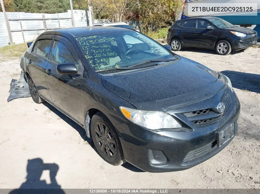 2013 Toyota Corolla Ce VIN: 2T1BU4EE2DC925125 Lot: 12130008