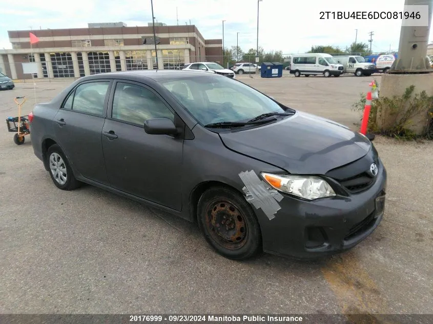 2013 Toyota Corolla Ce VIN: 2T1BU4EE6DC081946 Lot: 20176999