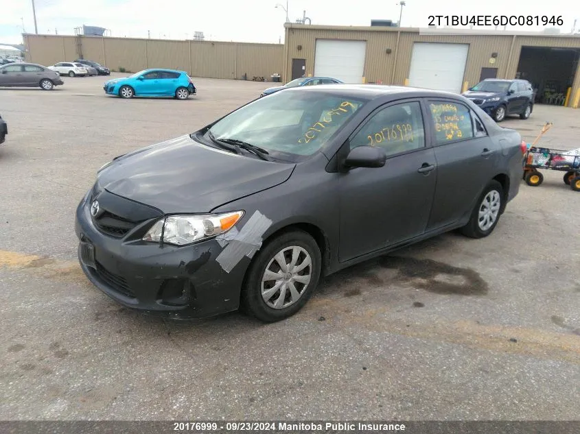 2013 Toyota Corolla Ce VIN: 2T1BU4EE6DC081946 Lot: 20176999