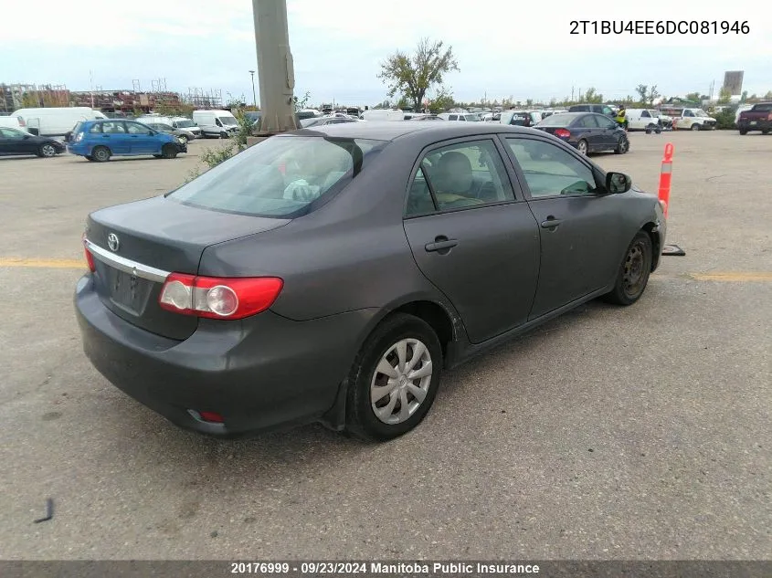 2013 Toyota Corolla Ce VIN: 2T1BU4EE6DC081946 Lot: 20176999