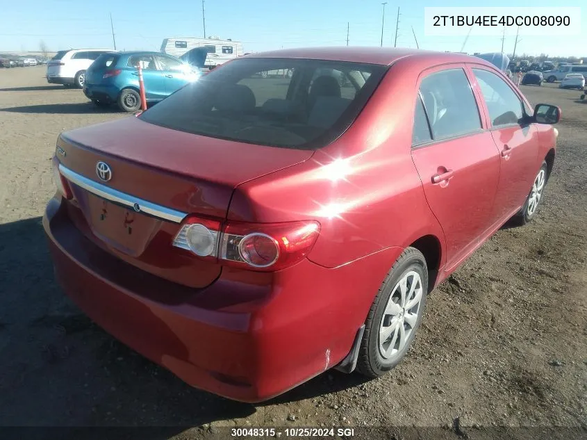 2013 Toyota Corolla S/Le VIN: 2T1BU4EE4DC008090 Lot: 30048315