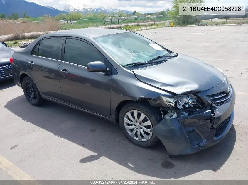 2013 Toyota Corolla Le VIN: 2T1BU4EE4DC058228 Lot: 39272484