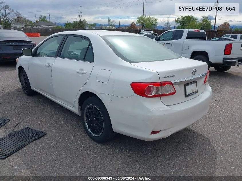 2013 Toyota Corolla Le VIN: 5YFBU4EE7DP081664 Lot: 39306349