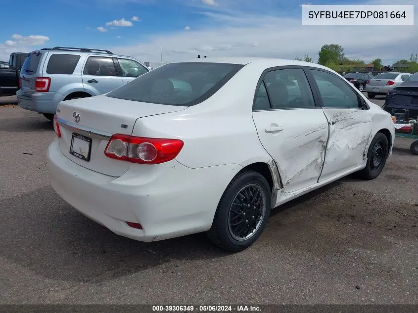 5YFBU4EE7DP081664 2013 Toyota Corolla Le