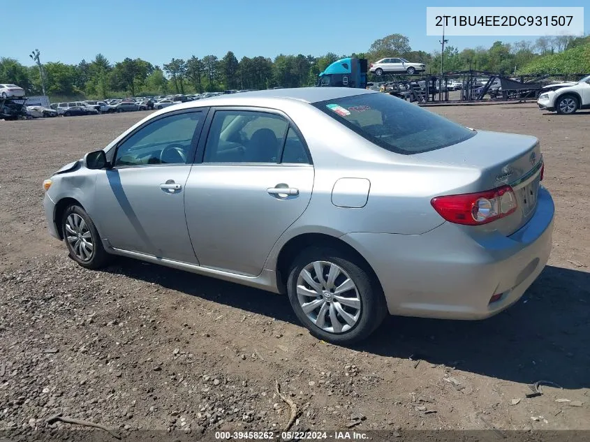 2013 Toyota Corolla Le VIN: 2T1BU4EE2DC931507 Lot: 39458262