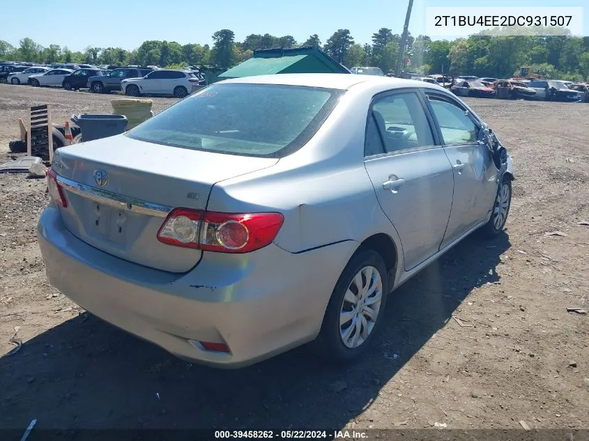 2013 Toyota Corolla Le VIN: 2T1BU4EE2DC931507 Lot: 39458262